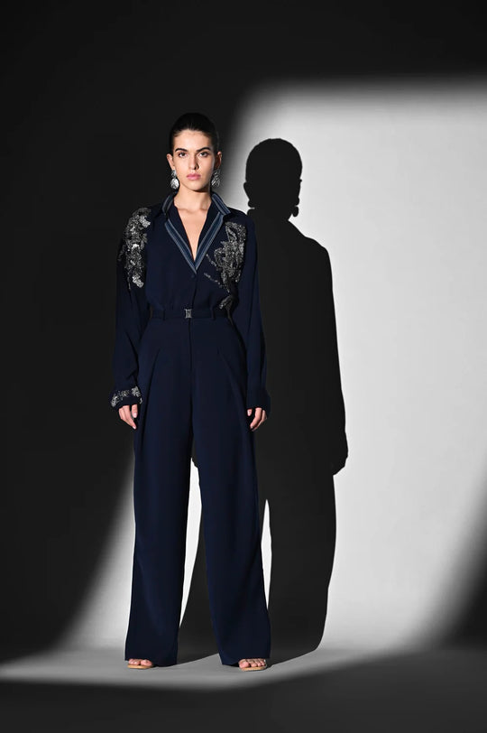 INDIGO BLUE PANTS WITH BELT