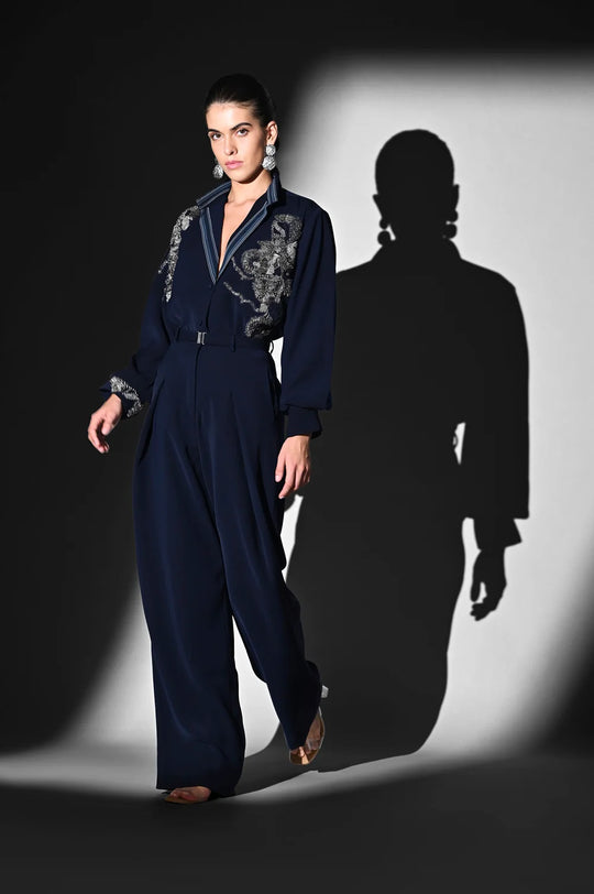 INDIGO BLUE PANTS WITH BELT