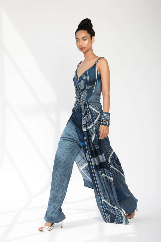 Indigo Blue Quatrefoil Pants