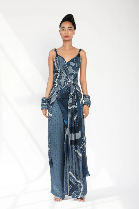 Indigo Blue Quatrefoil Pants