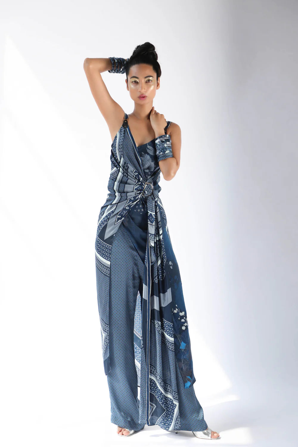 Indigo Blue Quatrefoil Pants