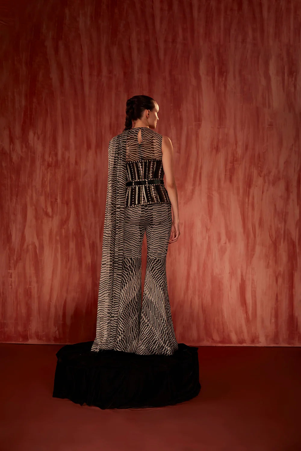 Byzantine Cutwork Emboidered Corset With Belt