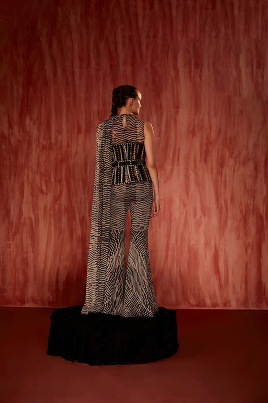 Byzantine Cutwork Emboidered Corset With Belt