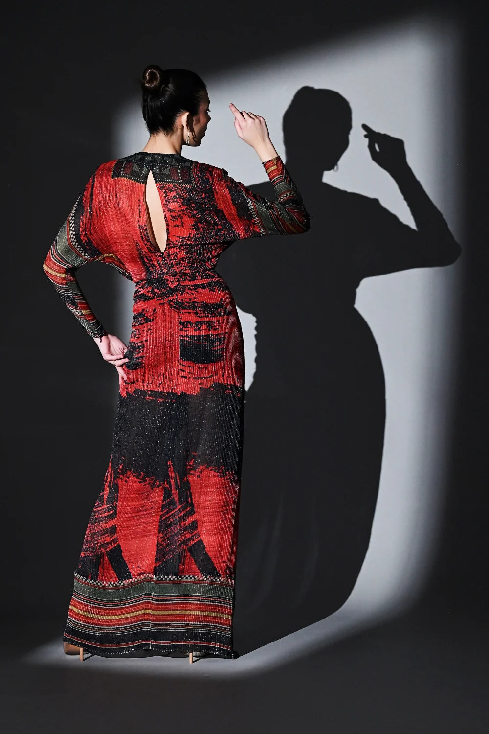 Rouge love draped dress