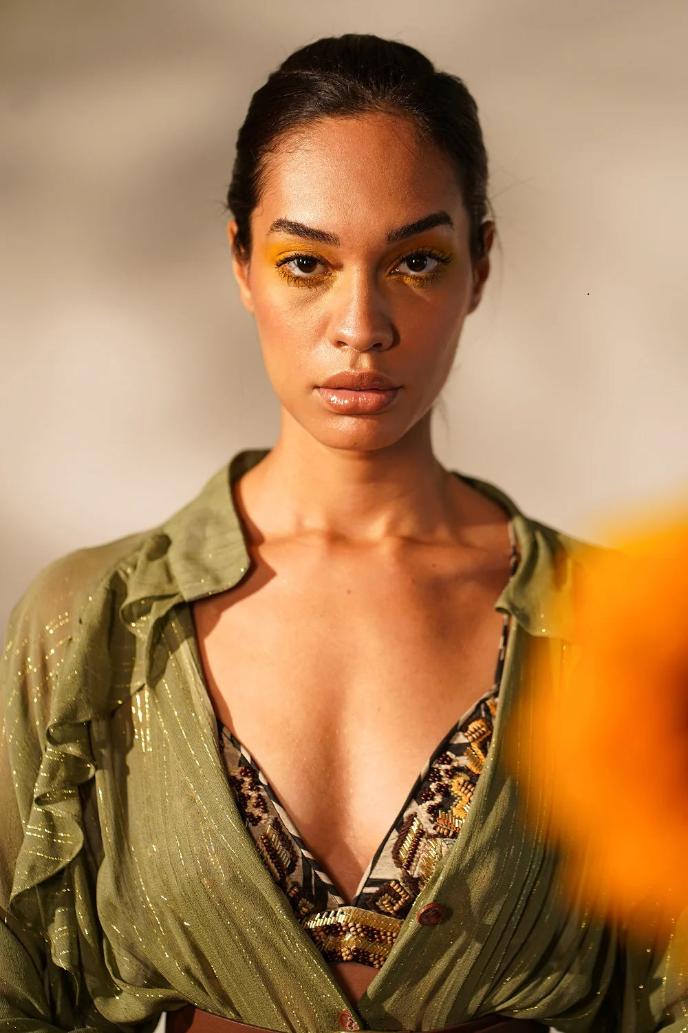 Lurex Short Dress With Inner