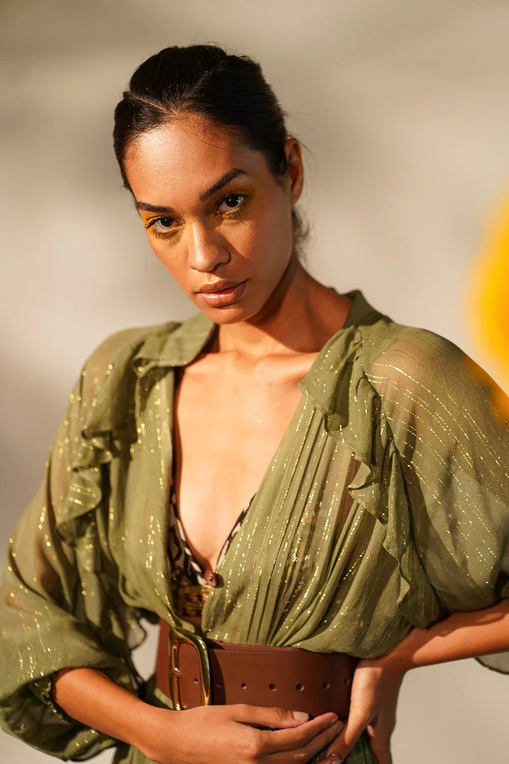 Lurex Short Dress With Inner