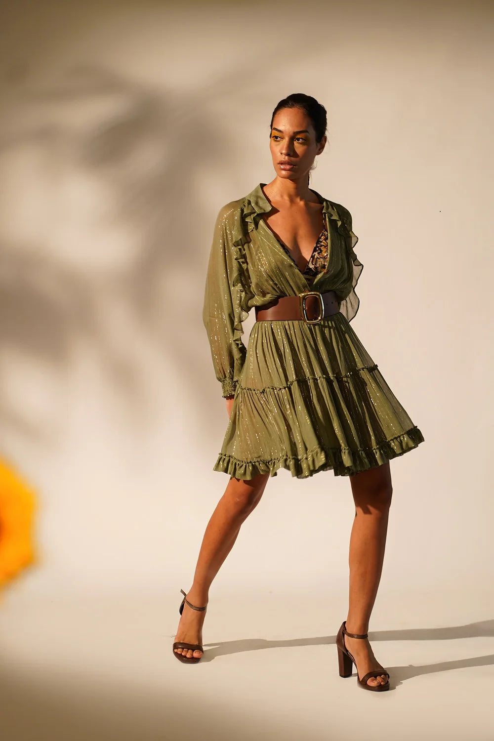 Lurex Short Dress With Inner