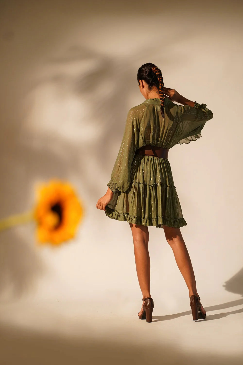 Lurex Short Dress With Inner