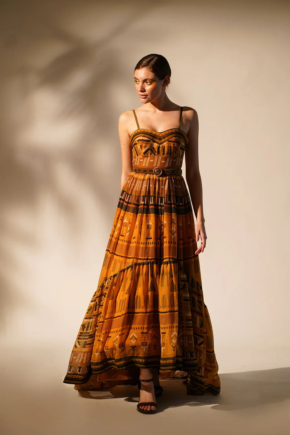 Mustard Aztec Print Maxi