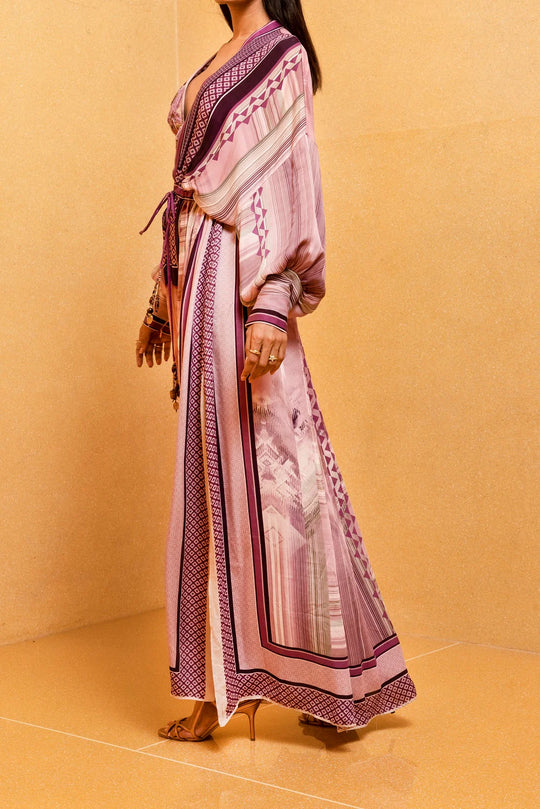 Lilac Floss Print Kaftan