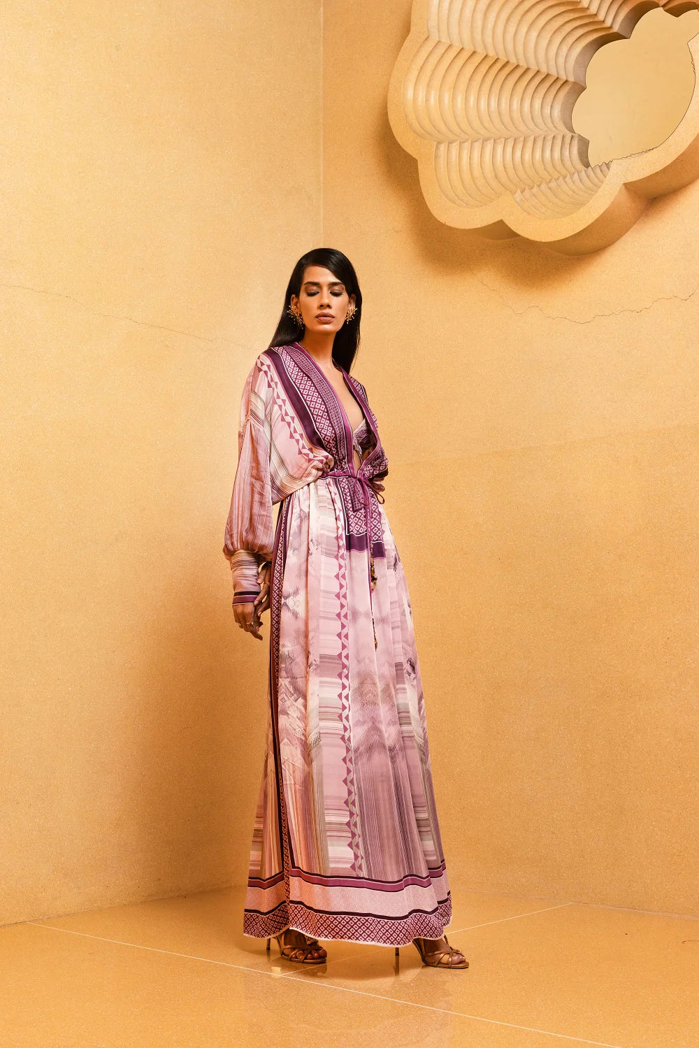 Lilac Floss Print Kaftan